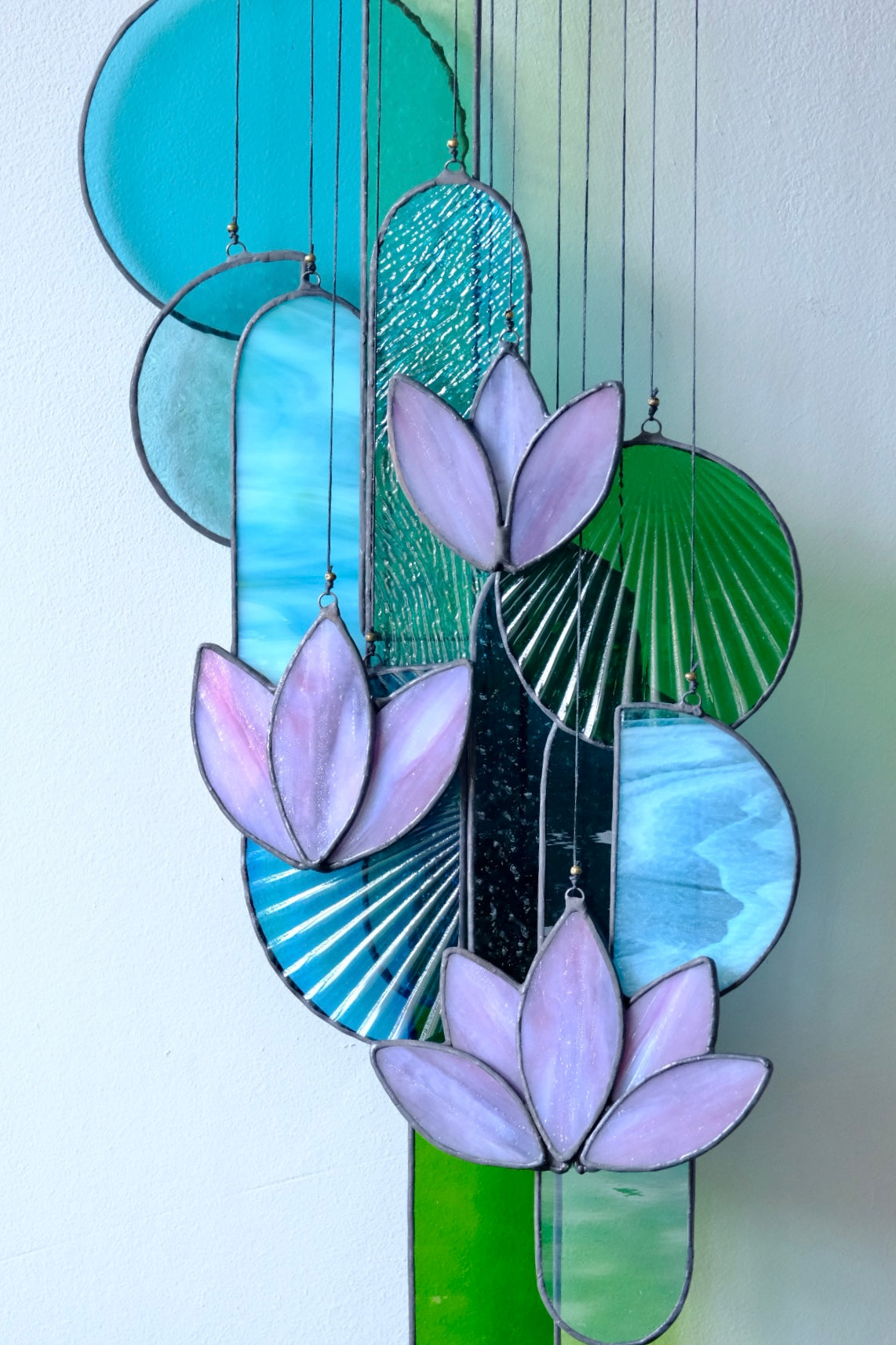 Lotus Stained Glass Sun Catcher