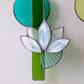 Mini White Lotus Glass Sun Catcher