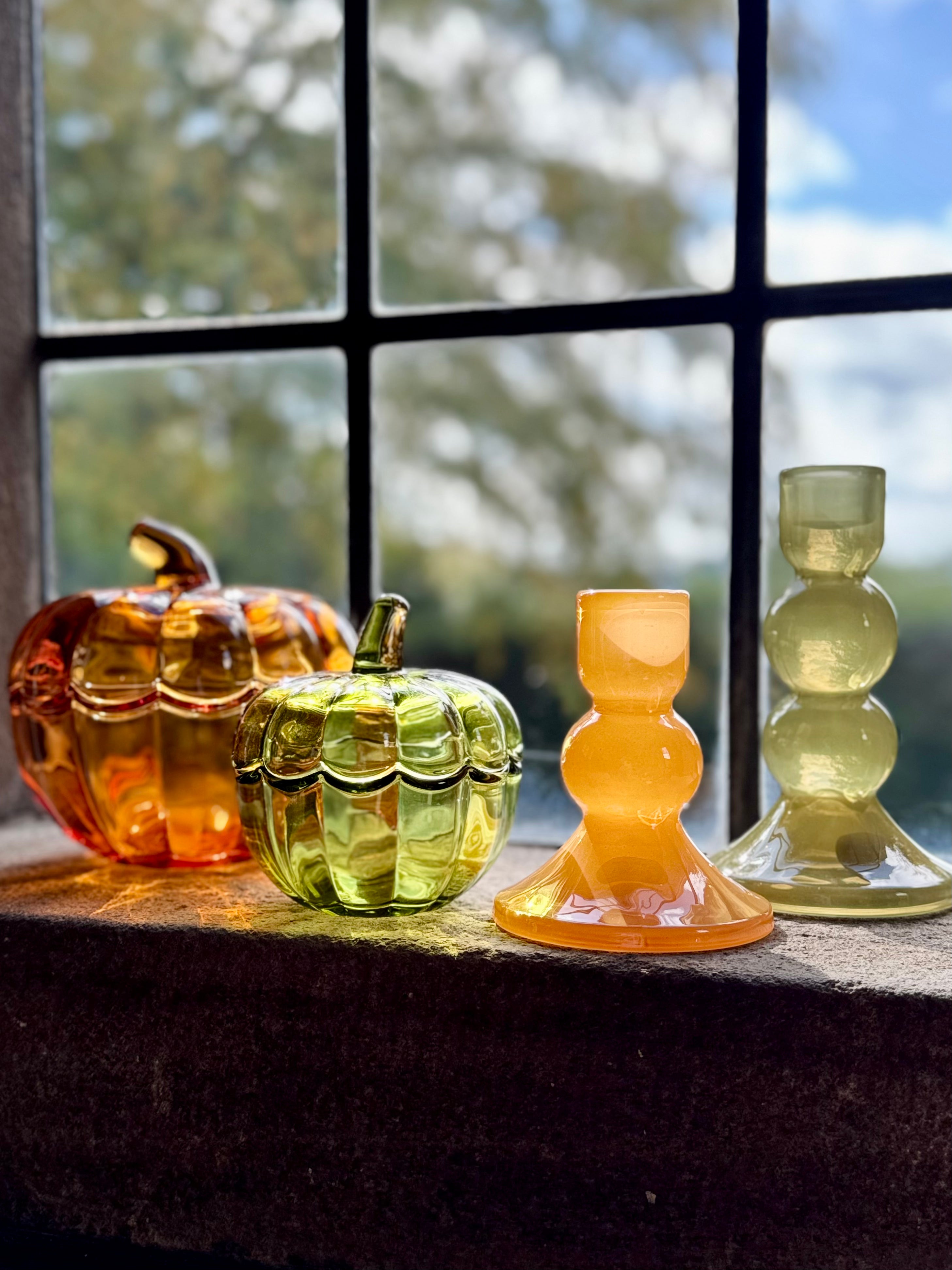 Bobbin Glass Candle Holder Madam Stoltz