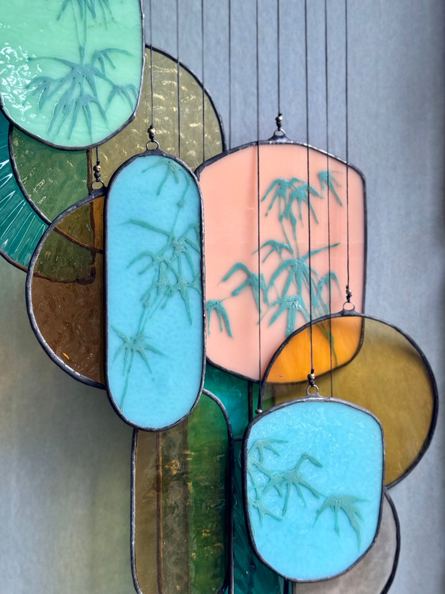 Lantern Stained Glass Hanging Art
