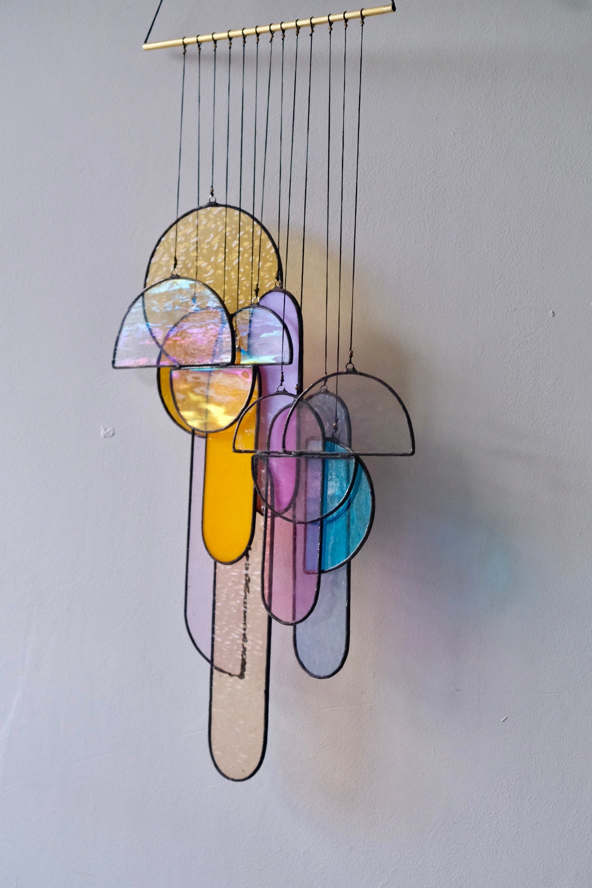 Iridescent Sunset Stained Glass Sun Catcher