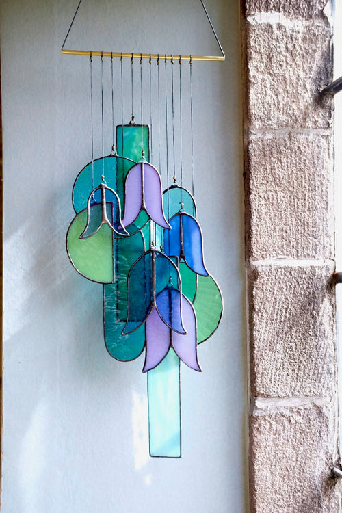 Bluebell Stained Glass Hanging Art
