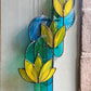 Yellow Lotus Stained Glass Hanging Art