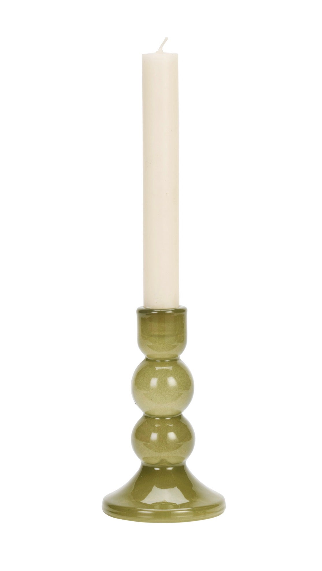 Bobbin Glass Candle Holder