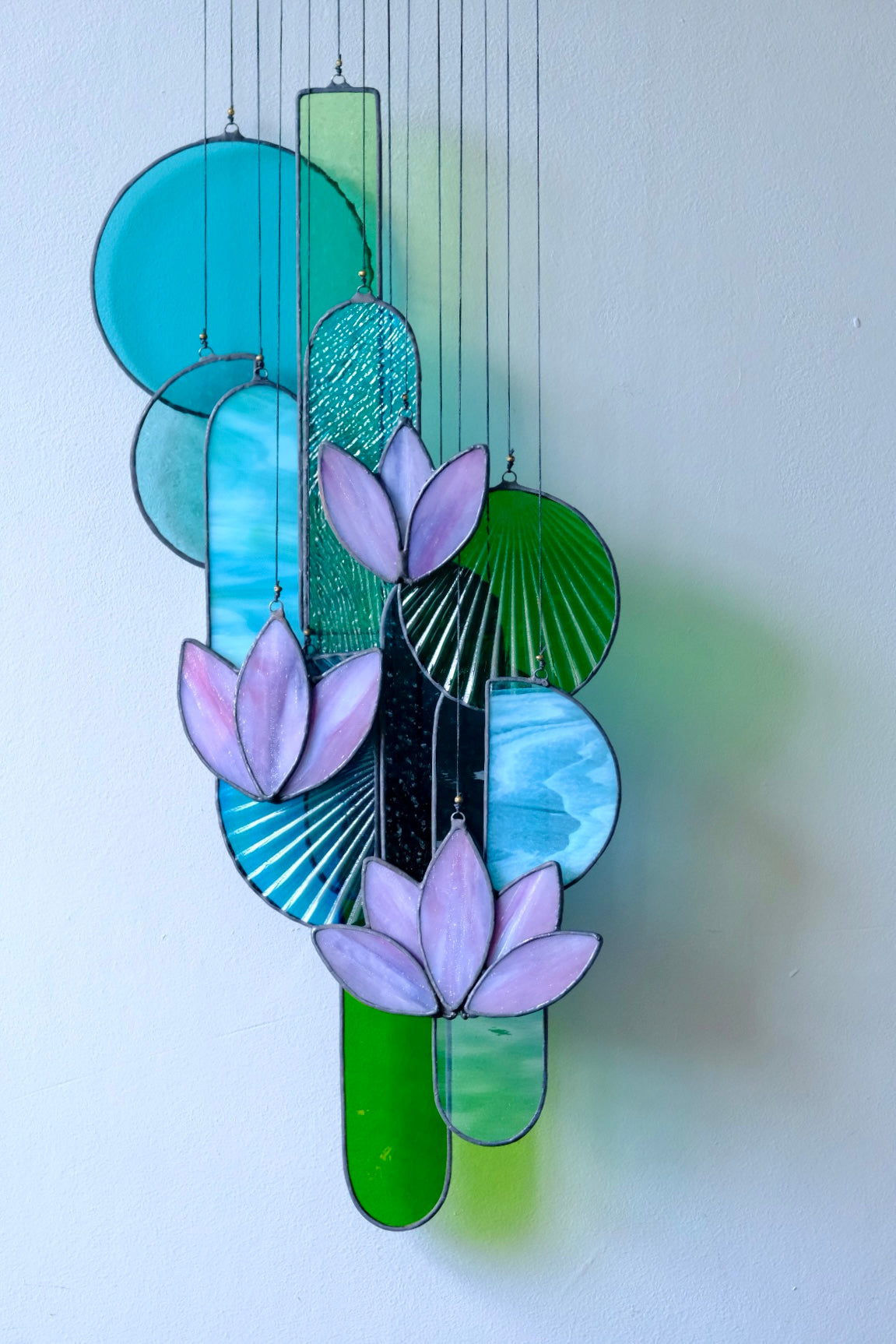 Lotus Stained Glass Sun Catcher