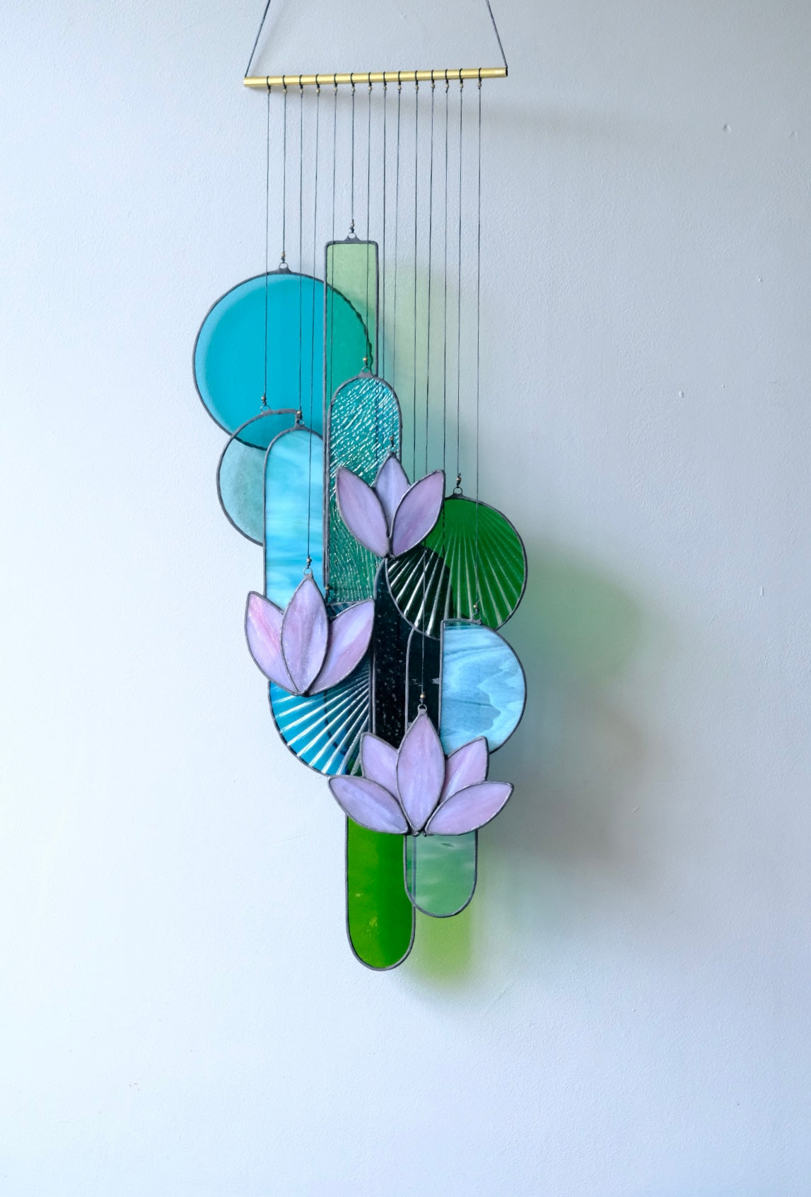 Lotus Stained Glass Sun Catcher