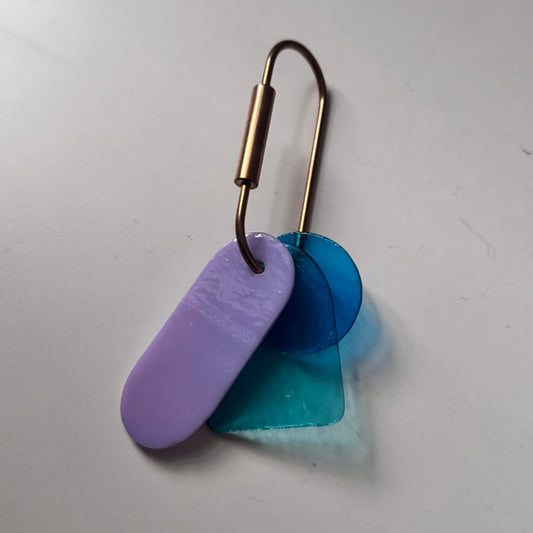 Glass Shapes Key Ring