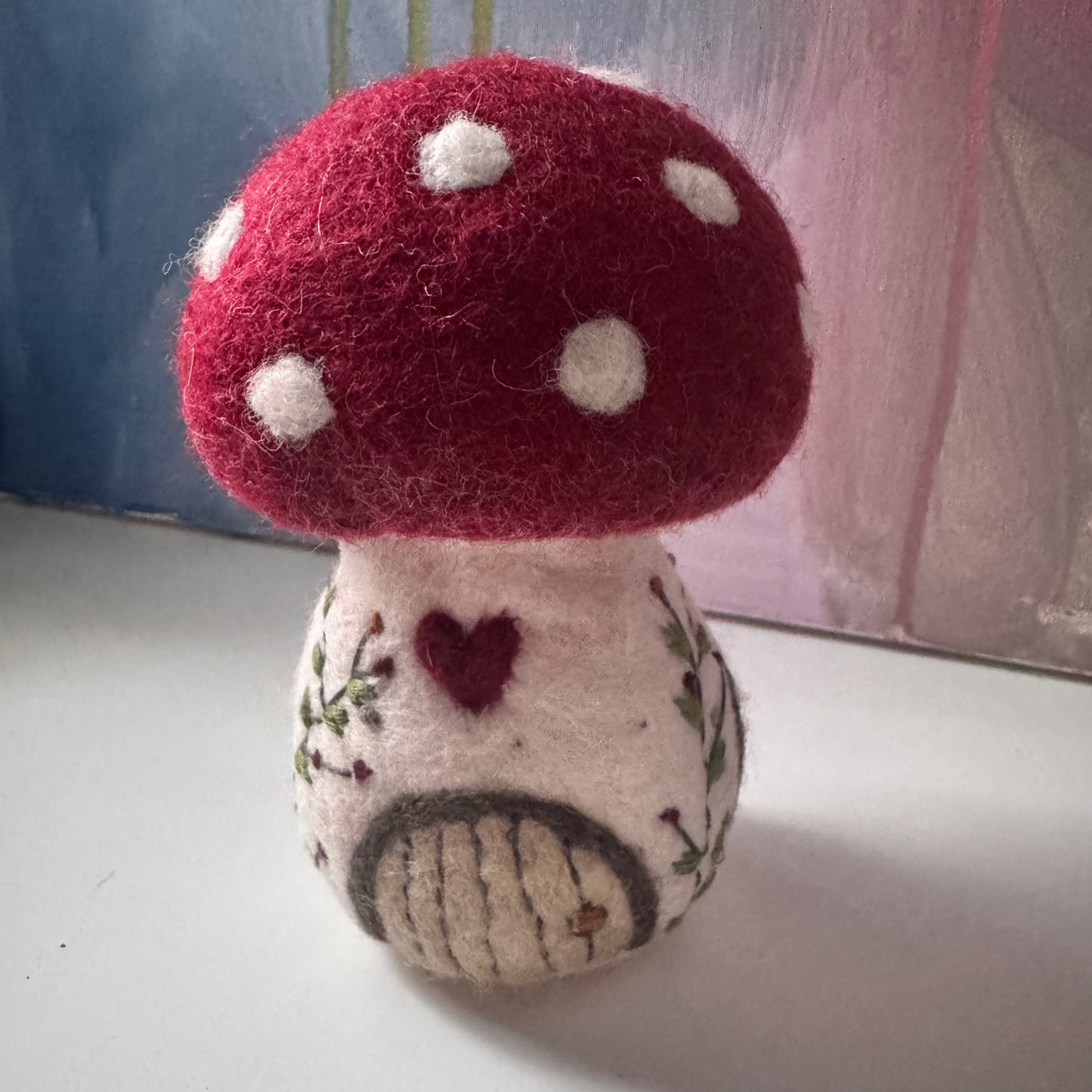 Embroidered Felt Toadstool