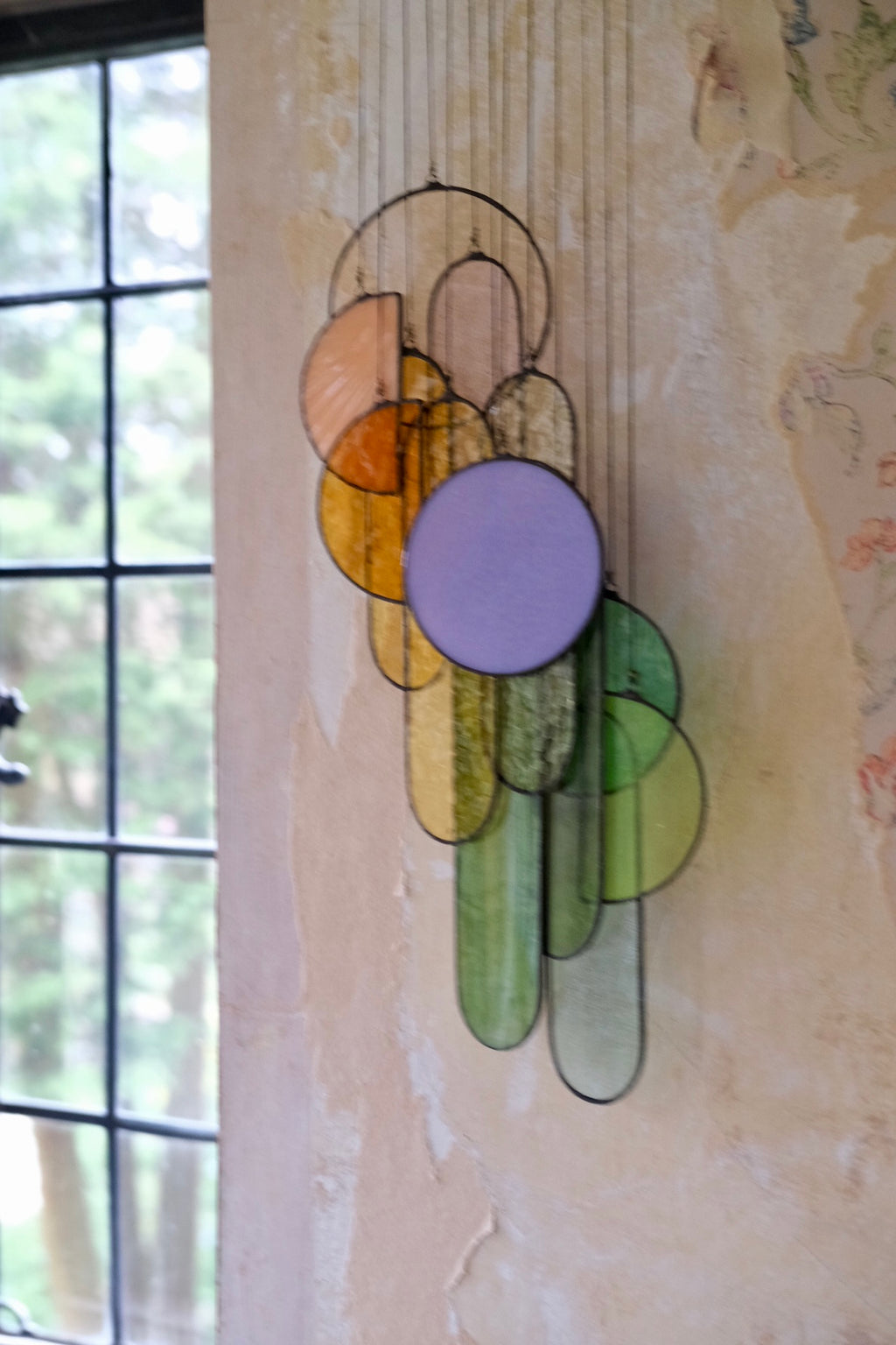 Spring Stained Glass Hanging Art