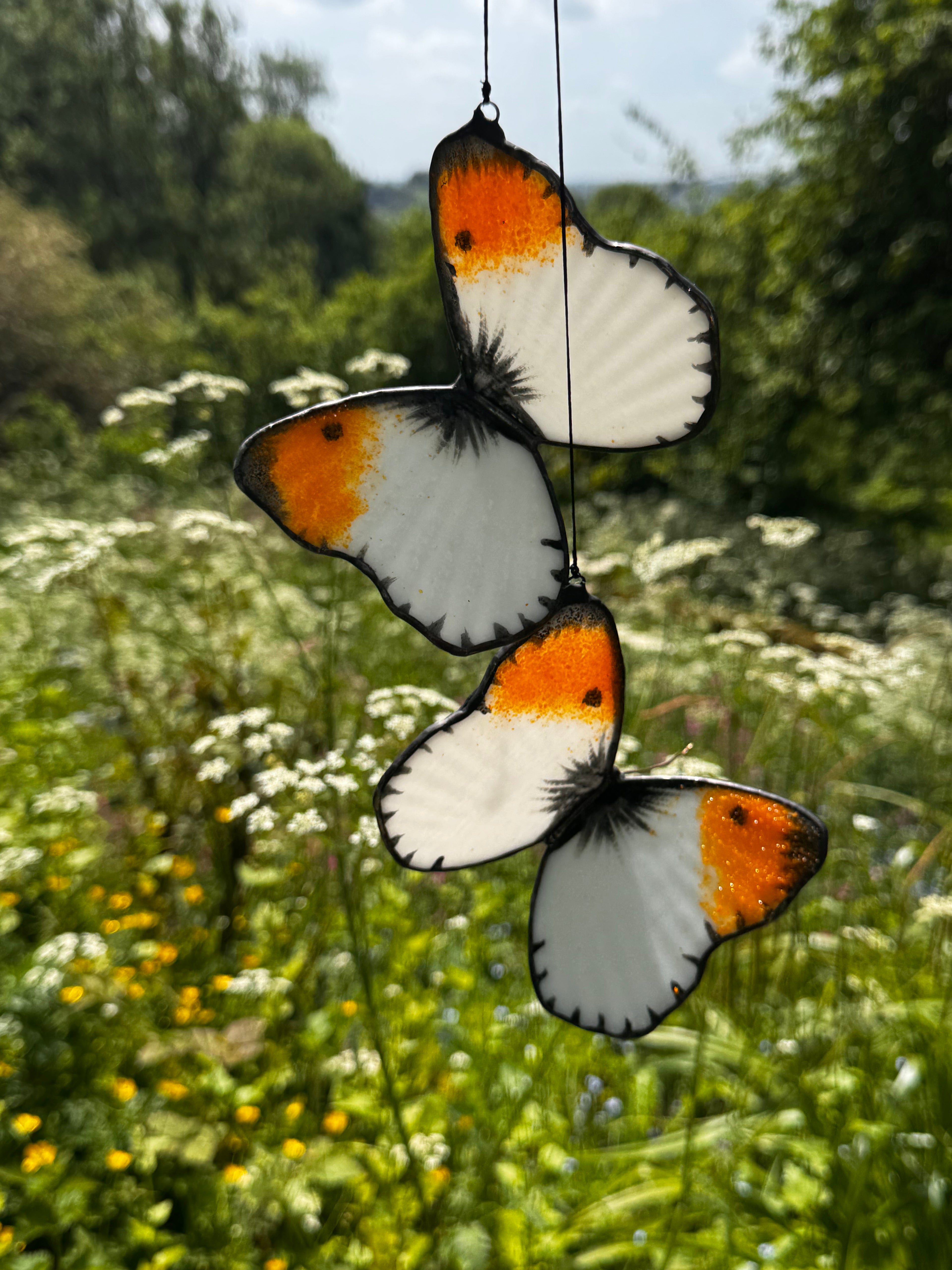 Orange Tip Butterfly Decorative Sculpture