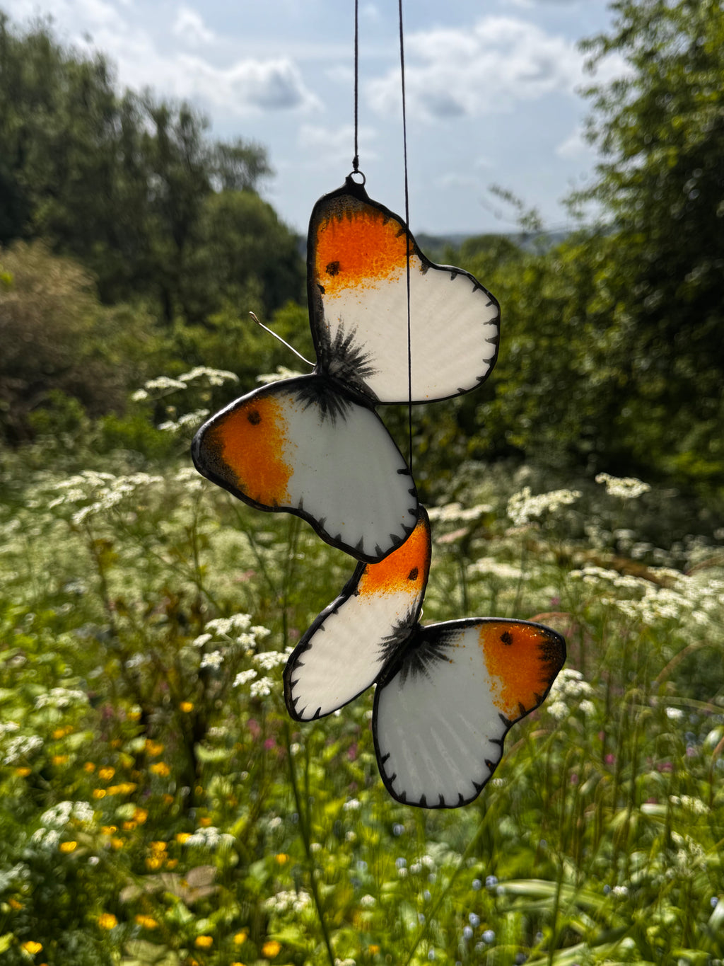 Orange Tip Butterfly Decorative Sculpture