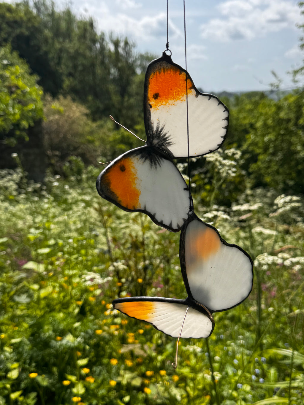 Orange Tip Butterfly Decorative Sculpture