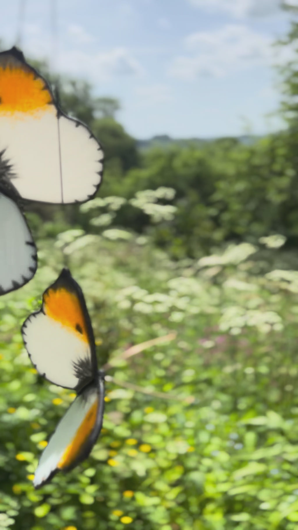 Orange Tip Butterfly Decorative Sculpture